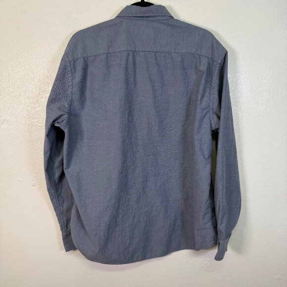 Untuckit Mens X-Large Gray Blue Button-Down Shirt  100% Cotton Long Sleeve - Picture 3 of 13